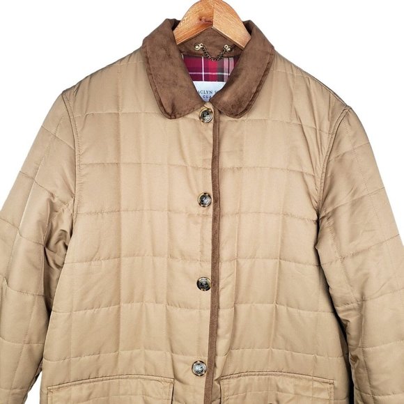 Jaclyn Smith Tan Quilted Lightweight Chore Coat - Picture 4 of 12